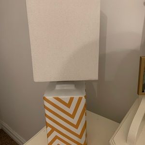 Lamps with yellow and white Chevron